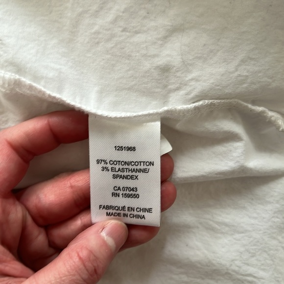 Rachel Zoe white button up shirt tunic 3/4 sleeves XS - Picture 6 of 7